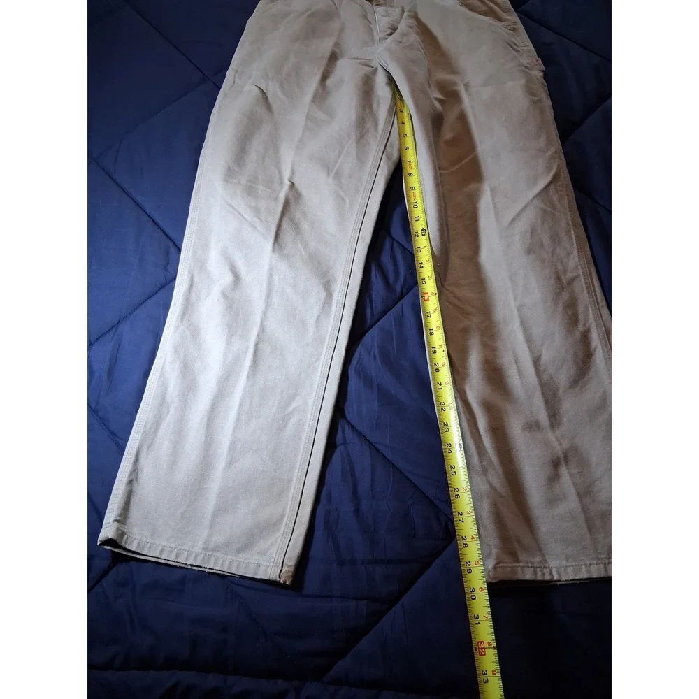 Carhartt B11 DES Washed Duck Work Dungaree Pants Desert Tan 34x32 Mens